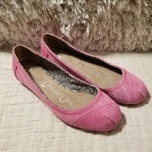 EUC Pink Suede Toms